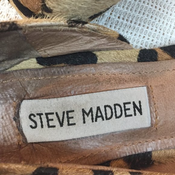 Steve Madden Elusion Calf Hair Leopard Flats - Picture 4 of 6